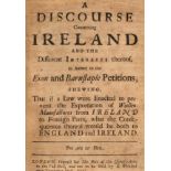 Wool.- Brewster (Sir Francis) A Discourse concerning Ireland and the Different Interests …