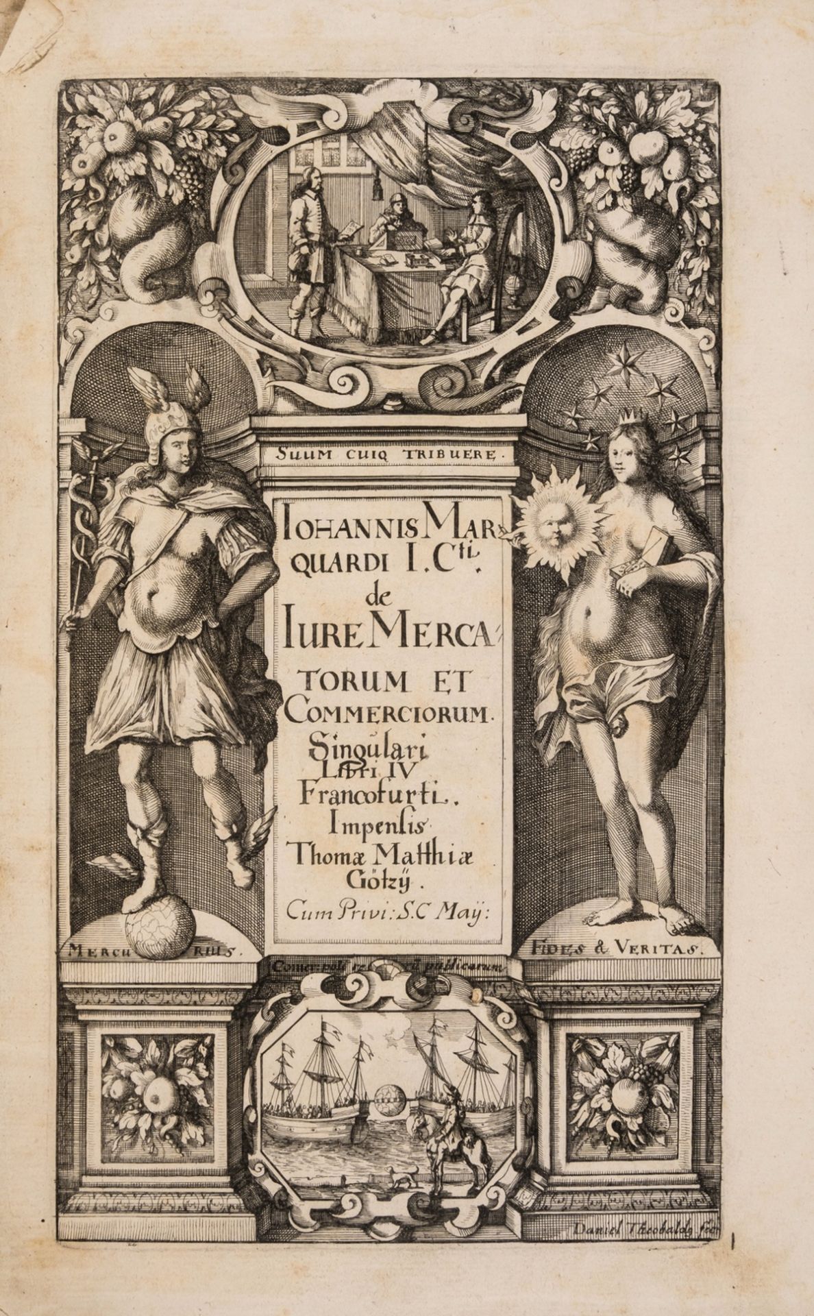 Trade and Commerce.- Marquard (Johann.) Tractatus Politico-Juridicus de Iure Mercartorum et …