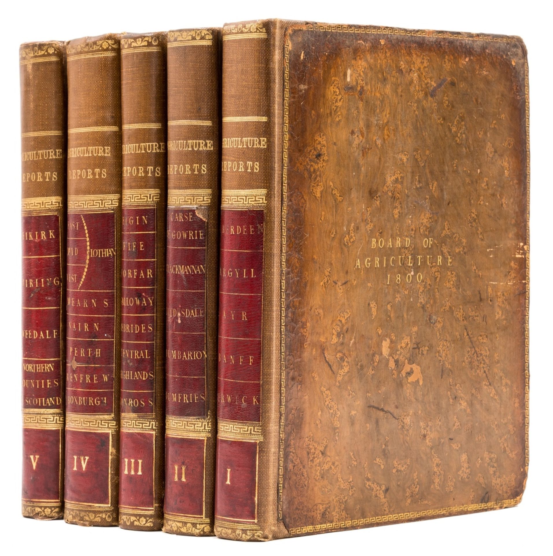 Board of Agriculture. A complete set of the Scottish county reports, bound in 5 vol., with all …