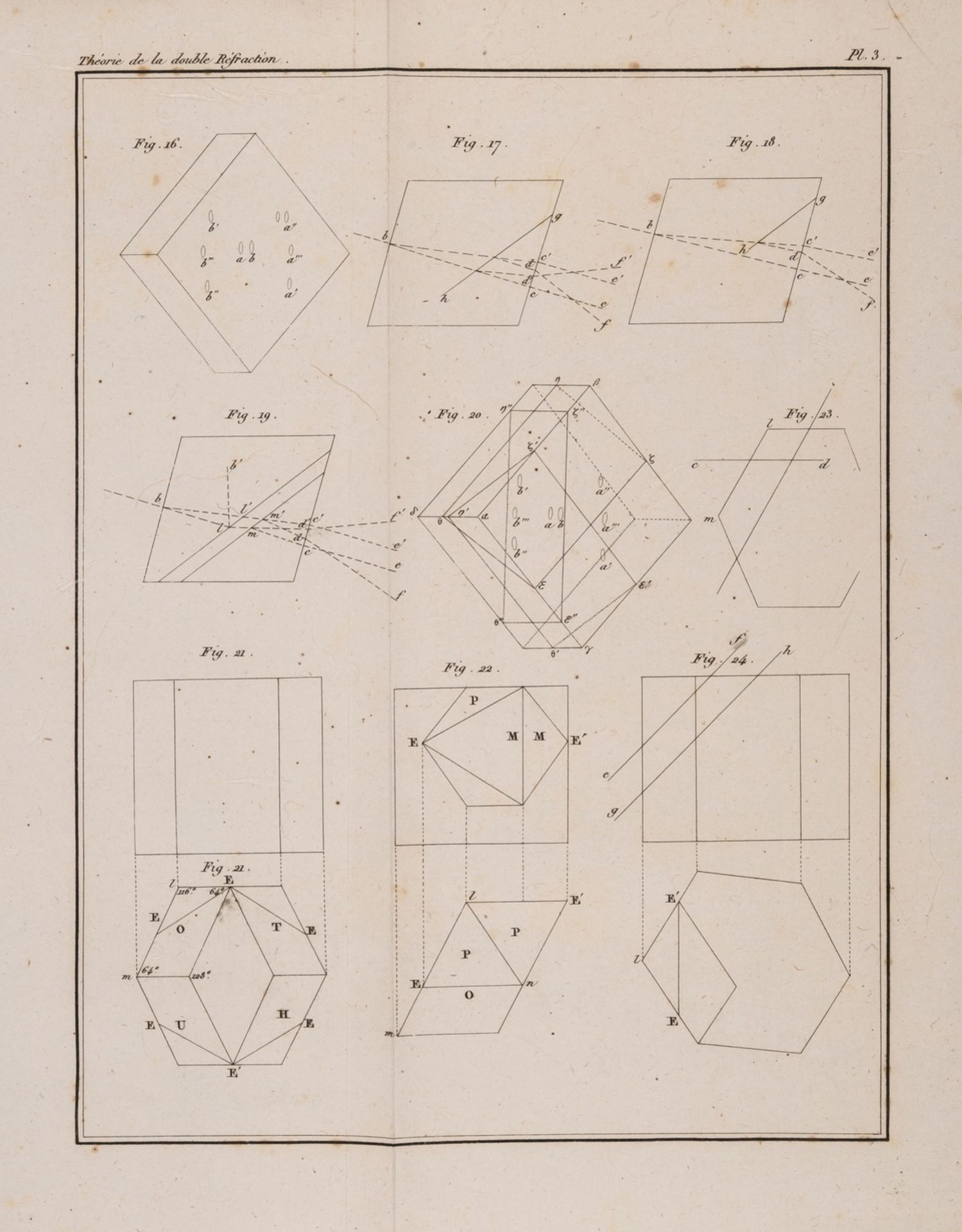 Physics.- Malus (Etienne Louis) Théorie de la Double Réfraction de la Lumière dans les Substances …