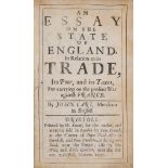 Cary (John) An Essay on the State of England, in relation to its Trade..., first edition, Bristol, …