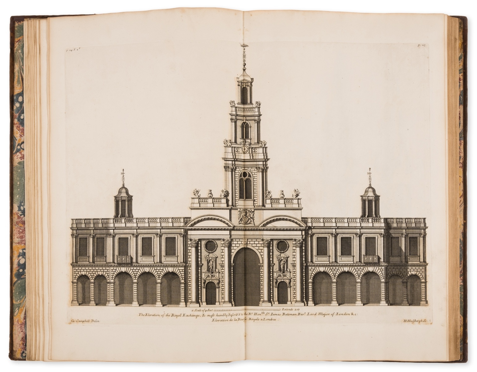 Campbell (Colen) & others., Vitruvius Britannicus, or The British Architect..., 5 vol., vol.1-3 … - Image 3 of 5