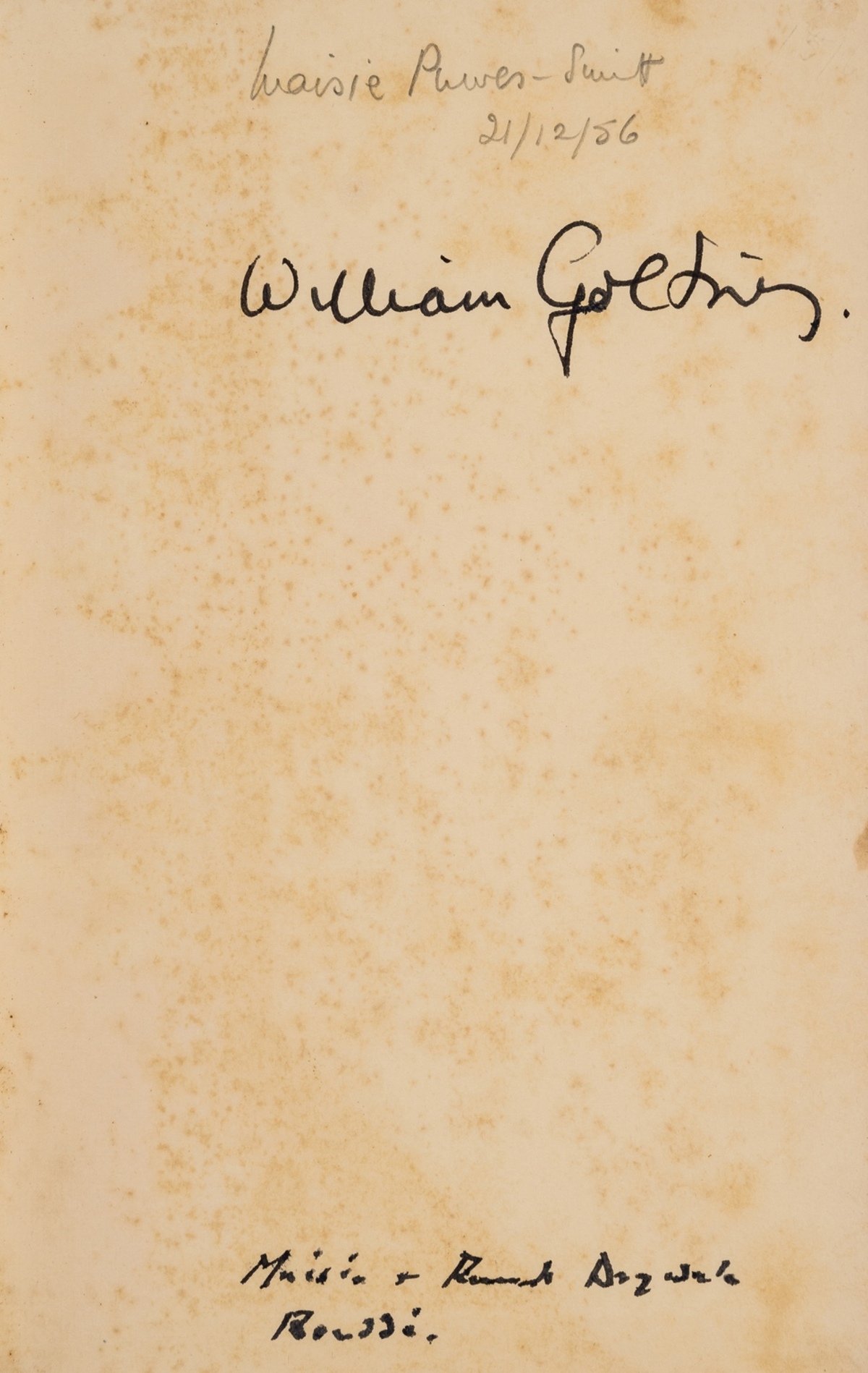 Golding (William) Lord of the Flies, first edition, third impression, signed by the author, 1955. - Image 2 of 2