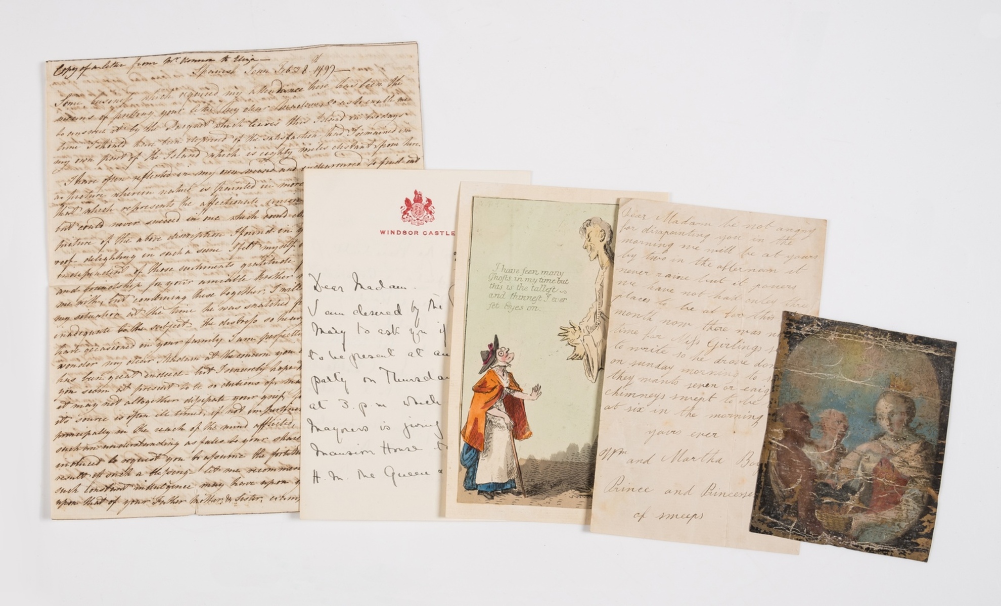 Ephemera.- Collection, including (1) a copy letter, Spanish Town, Jamaica, 1799, from O'Connor to …