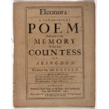 Dryden (John) Eleonora: A Panegyrical Poem..., first edition, for Jacob Tonson, 1692 & others, …