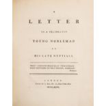 [Lyttelton (Thomas, Lord)] A Letter to a celebrated Young Nobleman on his late Nuptials, only …