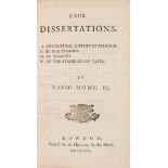 Hume (David) Four dissertations. I. The natural history of religion. II. Of the passions. III. Of …