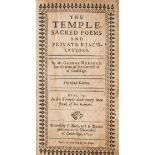 Herbert (George) The Temple. Sacred Poems and Private Ejaculations, third edition, Cambridge, T. …