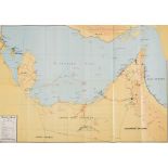 Middle East.- Dubai Printing Press (publisher) Road Map of U.A.E, 1973; and another folding plan …