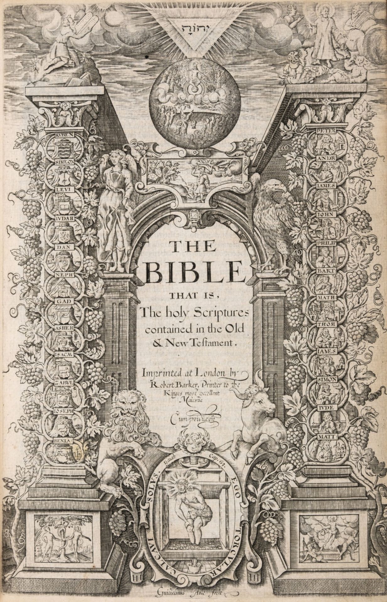 Bible, English. The Bible that is The holy Scriptures, 2 parts in 1, by Robert Barker, 1612.