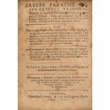 Navigation.- Speidell (John) A Breefe Treatise of Sphaericall Triangles, first edition, part 1 …