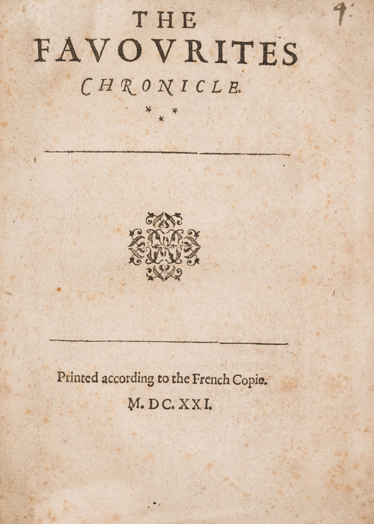 Imprisoned in the Bastille.- Fancan (Francois Dorval-Langlois, Sieur de) The Favourites Chronicle, …