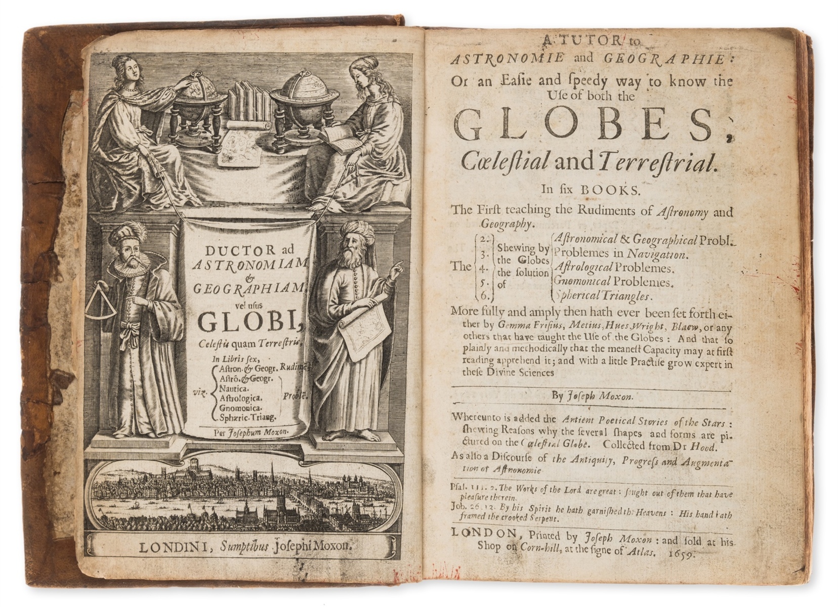 Astronomy.- Moxon (Joseph) A Tutor to Astronomie and Geographie: Or an Easie and speedy way to …