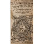 Recusant Printing.- Estella (Diego de) The Contempte of the World, and the vanite thereof, …