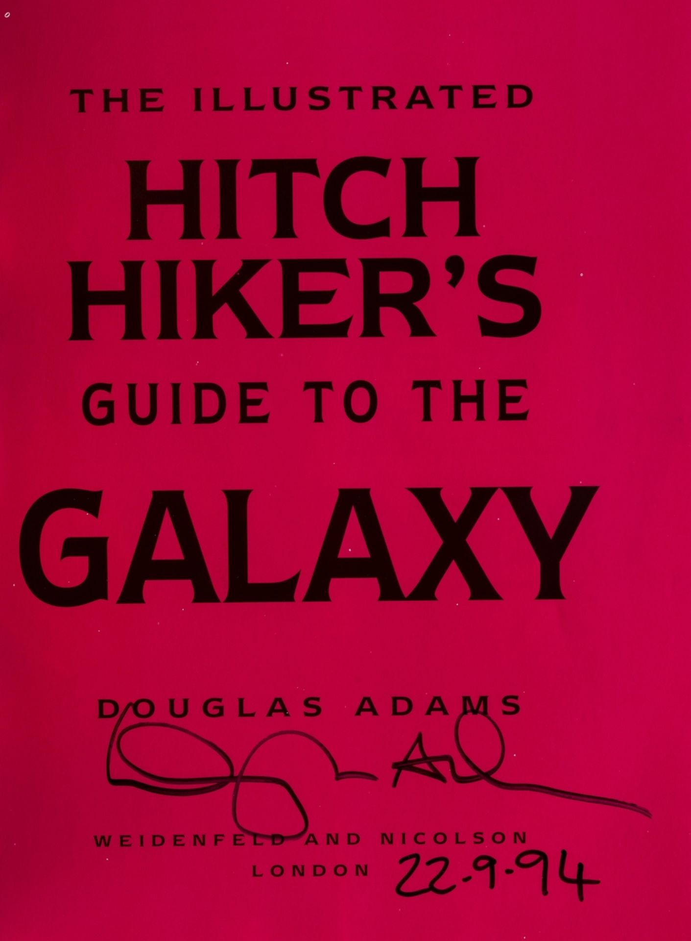 Adams (Douglas) The Illustrated Hitch Hiker's Guide to the Galaxy, signed by the author, 1994. - Bild 2 aus 2