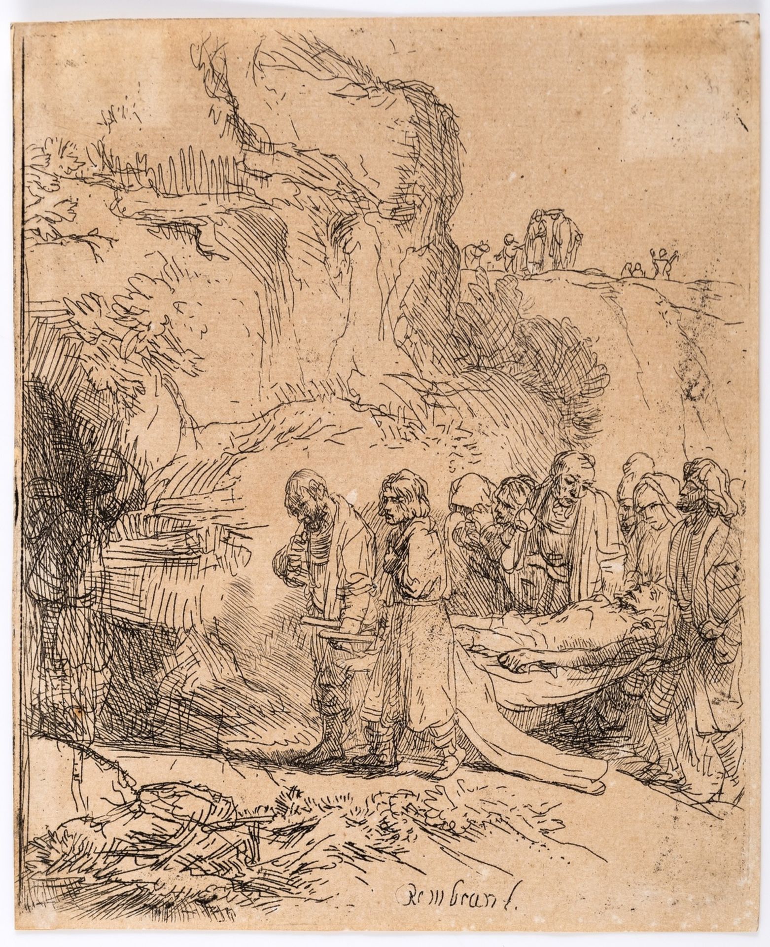 Rembrandt van Rijn (1606-1669) Christ carried to the Tomb