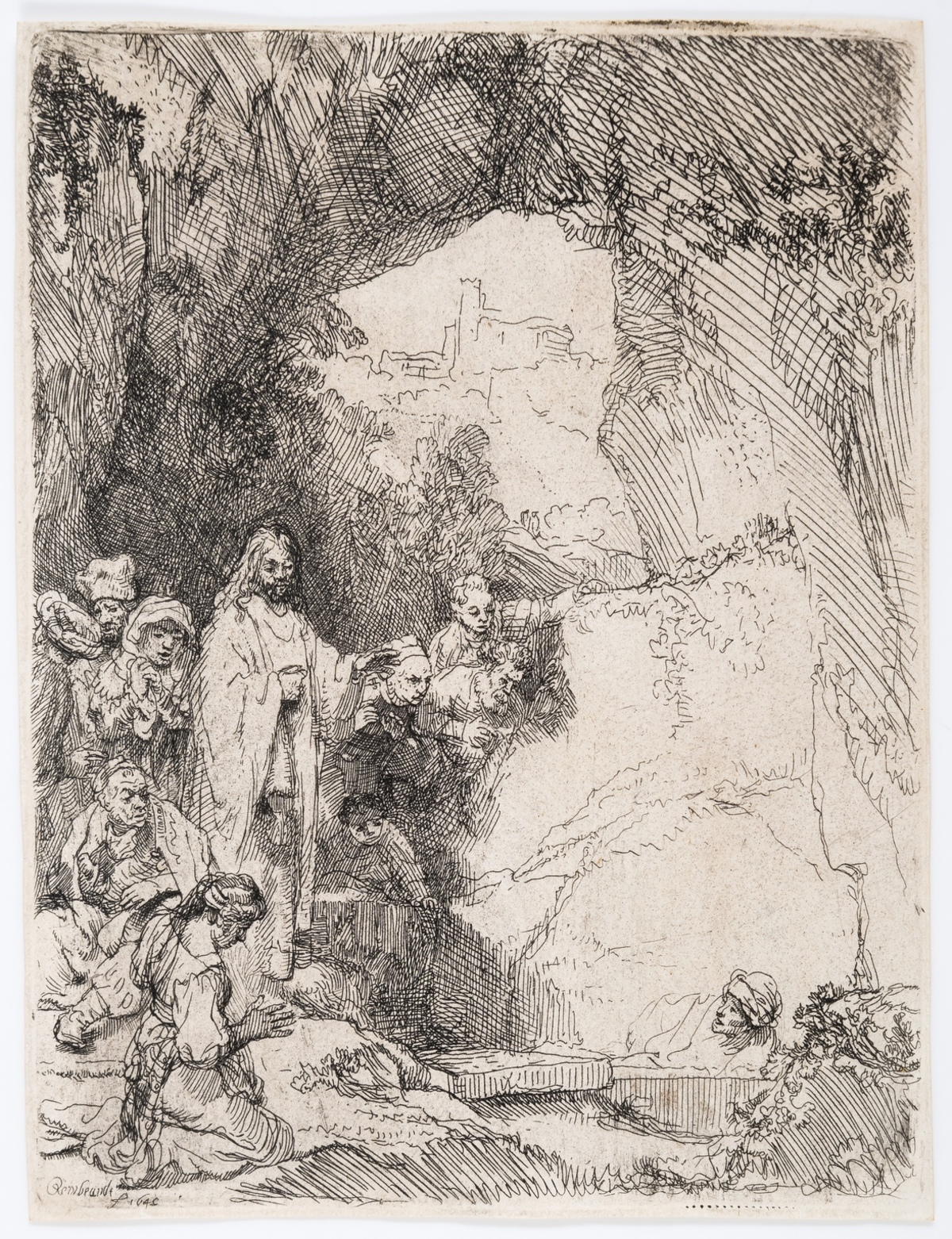 Rembrandt van Rijn (1606-1669) The Raising of Lazarus: the Small Plate