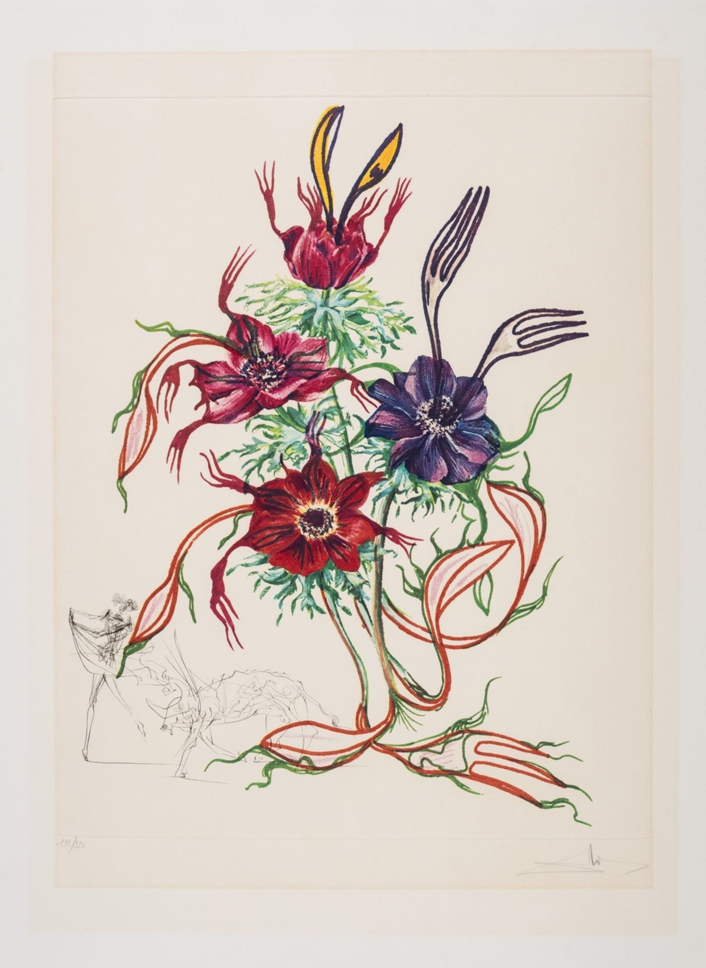 δ Salvador Dalí (1904-1989) Anemone per anti pasti, from Surrealistic Flowers (Field 72-7A; M&L 551)