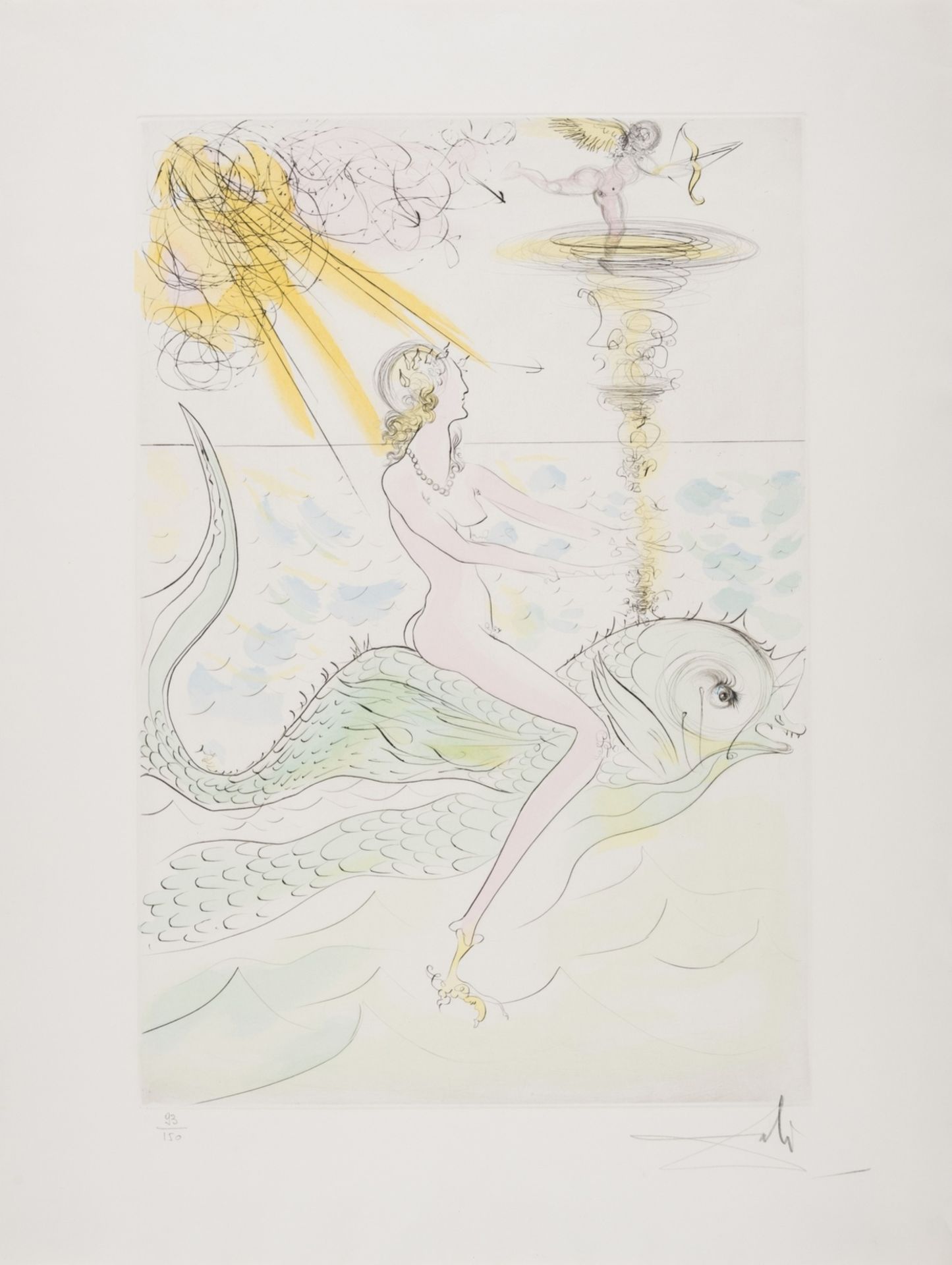 δ Salvador Dalí (1904-1989) Sirène au Dauphin, from Suite mythologique nouvelle (Field 71-8J; …