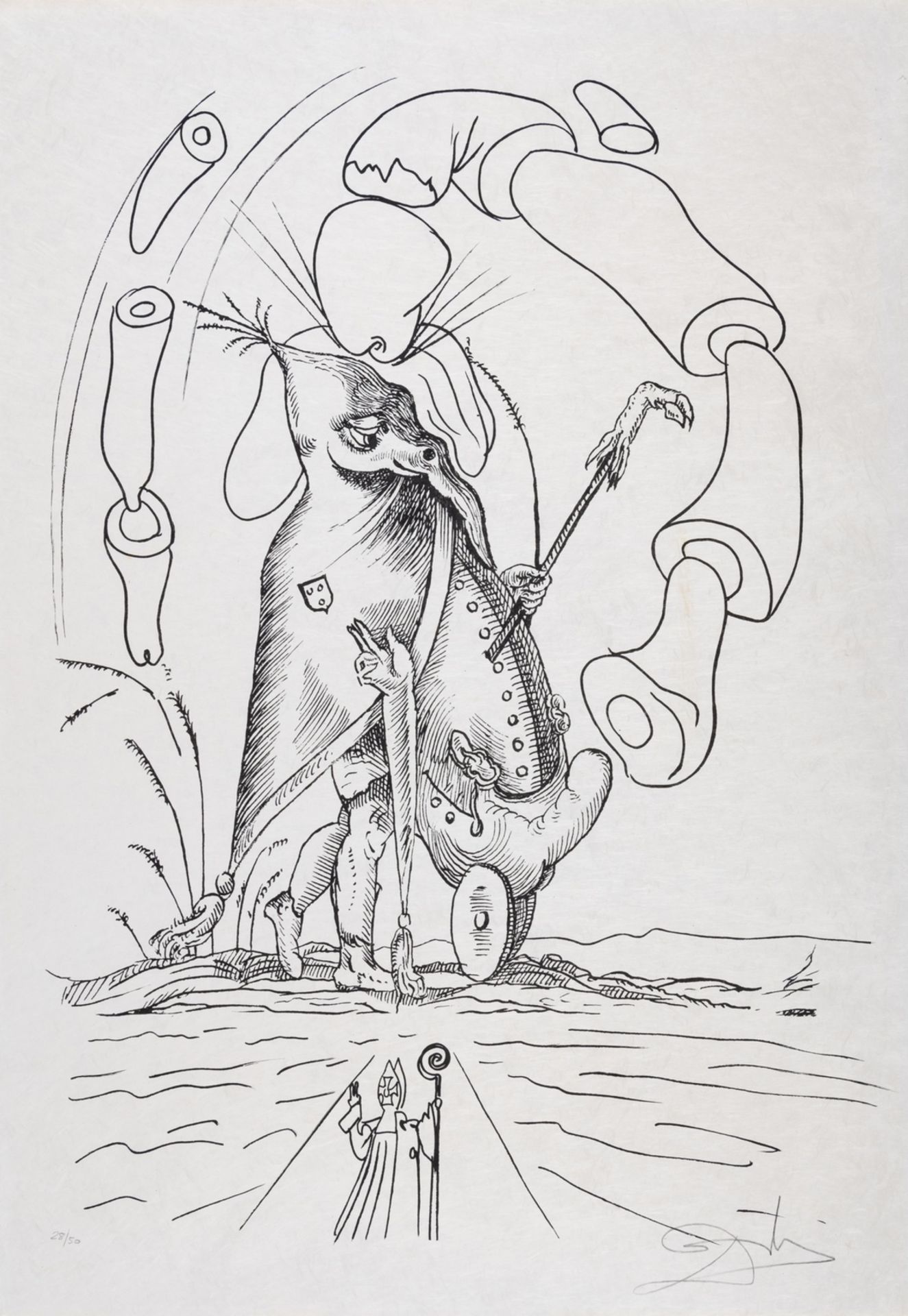 δ Salvador Dalí (1904-1989) From Les Songes Drôlatiques de Pantagruel (Field 73-7P; ML1406d)