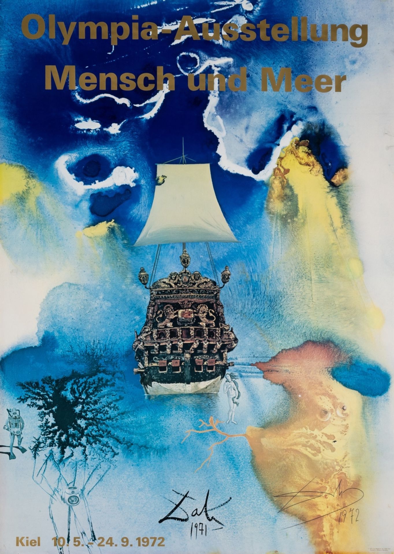 δ Salvador Dalí (1904-1989) Olympic Exhibition Poster: Man and Sea (M&L1372)