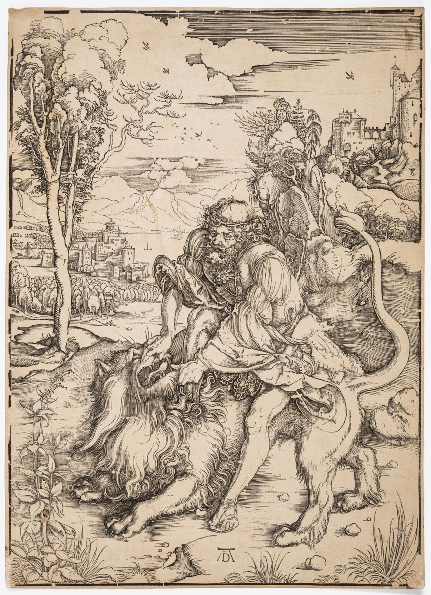 Albrecht Dürer (1471-1528) Samson rending the Lion