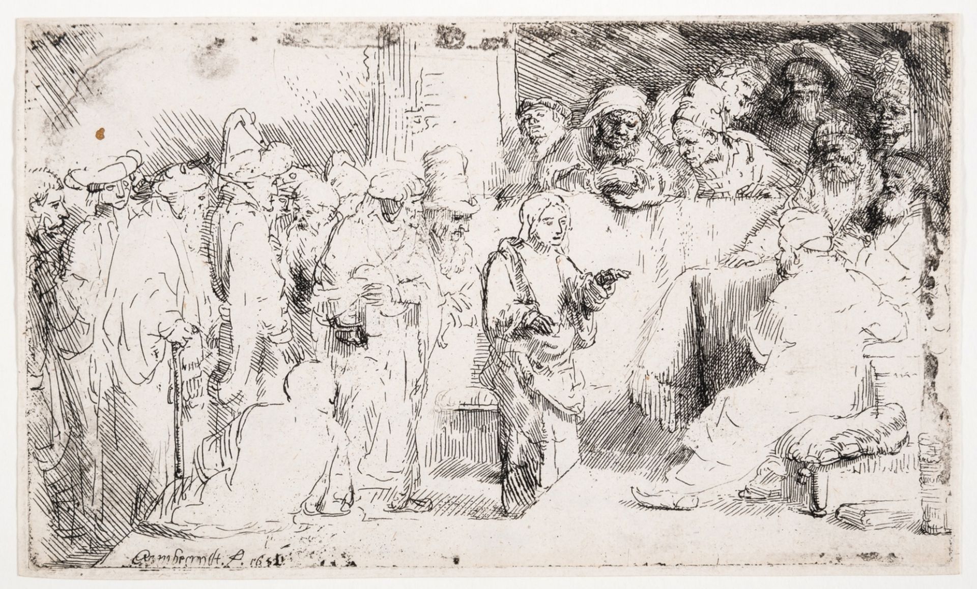 Rembrandt van Rijn (1606-1669) Christ Disputing with the Doctors: A Sketch