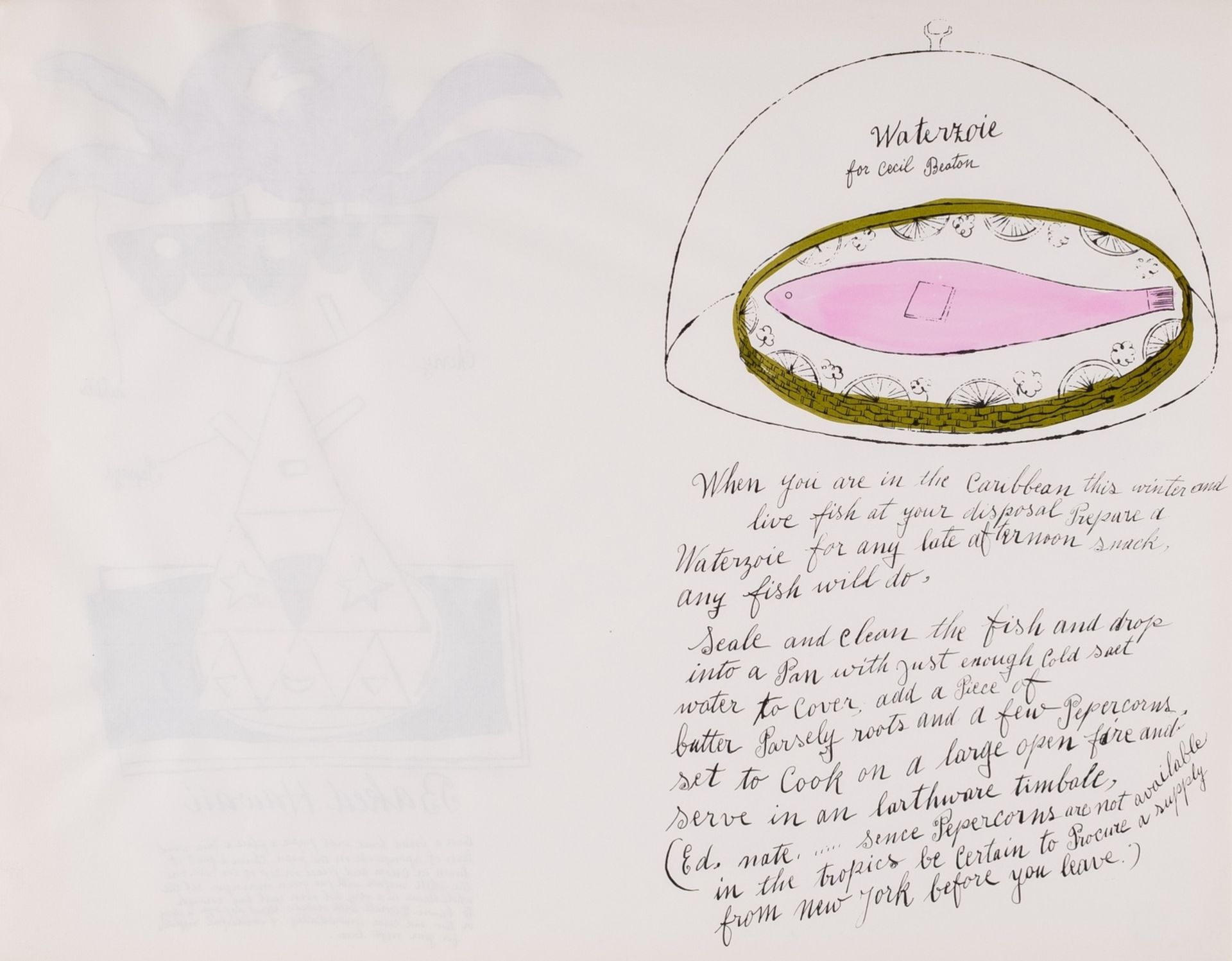 Andy Warhol (1928-1987) Waterzoie and Baked Hawaii, from Wild Raspberries (see Feldman & …