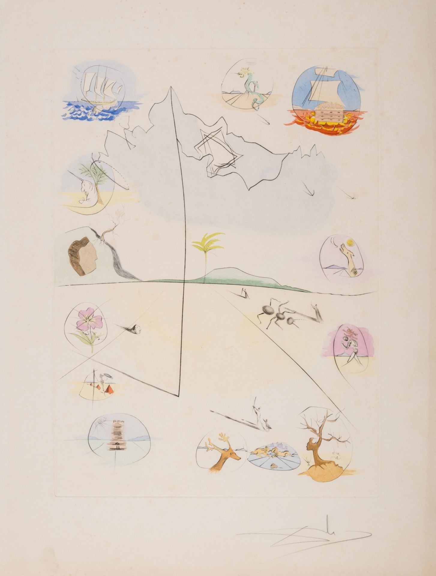 δ Salvador Dalí (1904-1989) From Twelve Tribes of Israel (Field 72-6; Michler & Lopsinger 618-629) - Image 5 of 12