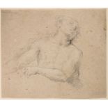 Andrea Sacchi (c.1599-1661), Follower of. Study of the head and torso of a male nude [and another] …