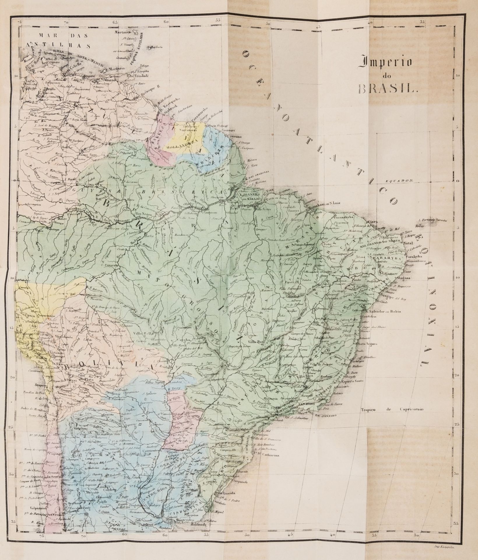 Brazil.- Milliet de Saint-Adolphe (J.C.R.) Diccionario geographico historico e descriptivo do …