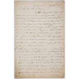 Brazil.- Smith (Sir Sidney).- Cunningham (Andrew, in Rio de Janeiro) Autograph Letter signed to …