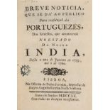 India.- Breve noticia, que se dá ao publico para consolação dos Portuguezes : dos successos, …