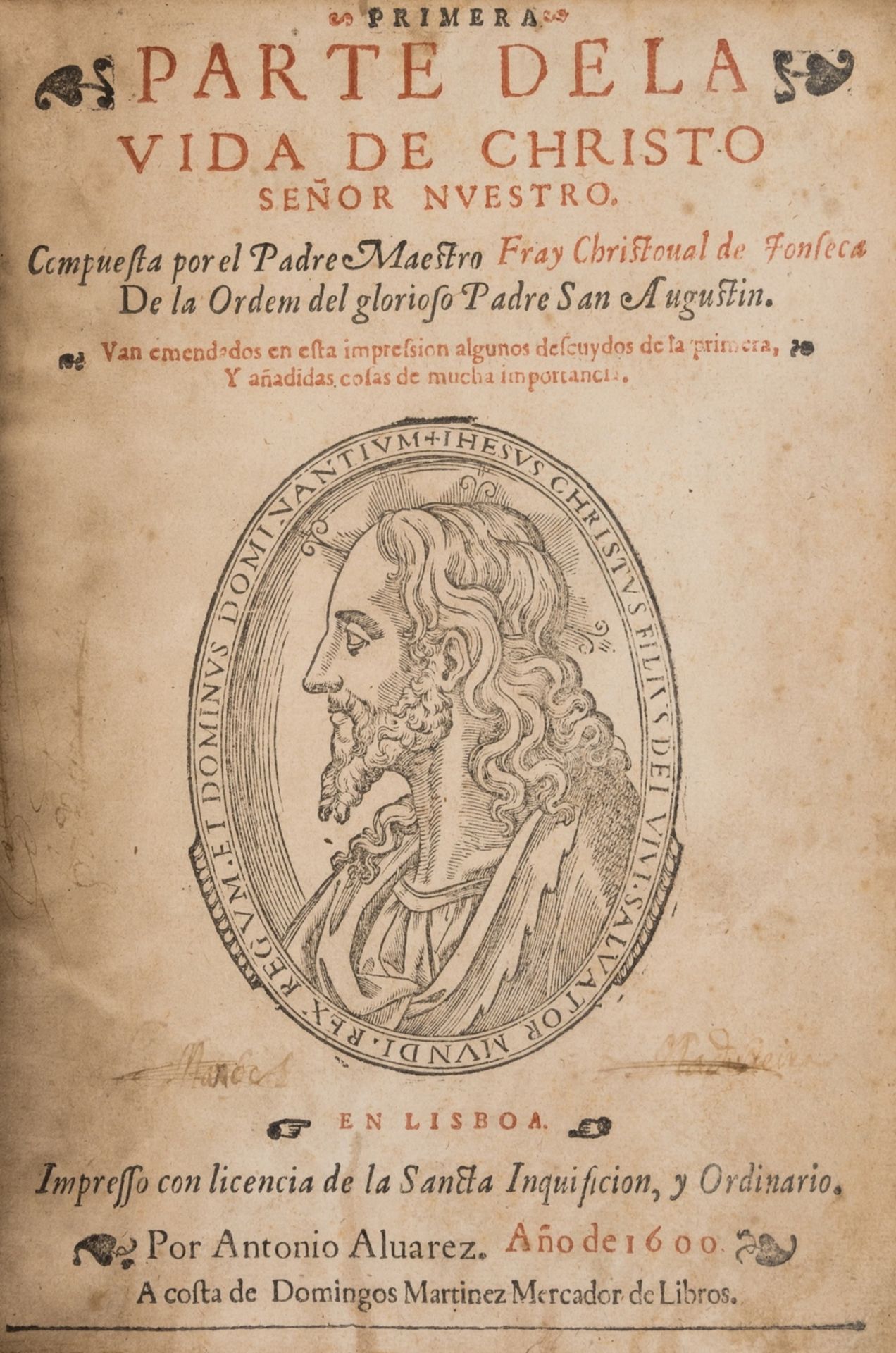 Fonseca (Cristóbal de) Primera [-Segunda] parte de la vida de Christo señor nuestro, 2 vol., …