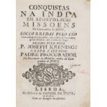 India.- Krening (Joseph) Conquistas na India em Apostolicas Missoens da Companhia de Jesus, rare, …