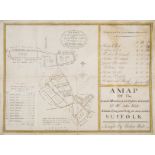 Suffolk Estate map, Bredfield.- Johnson (Isaac, surveyor & artist) A Map of the Lands, Meadows, …