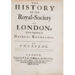 Sprat (Thomas) The History of the Royal-Society of London, first edition, first issue, Printed by …