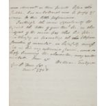 Hydrochloric Acid.- Fordyce (Sir William) Autograph manuscript signed on muriatic (hydrochloric) …