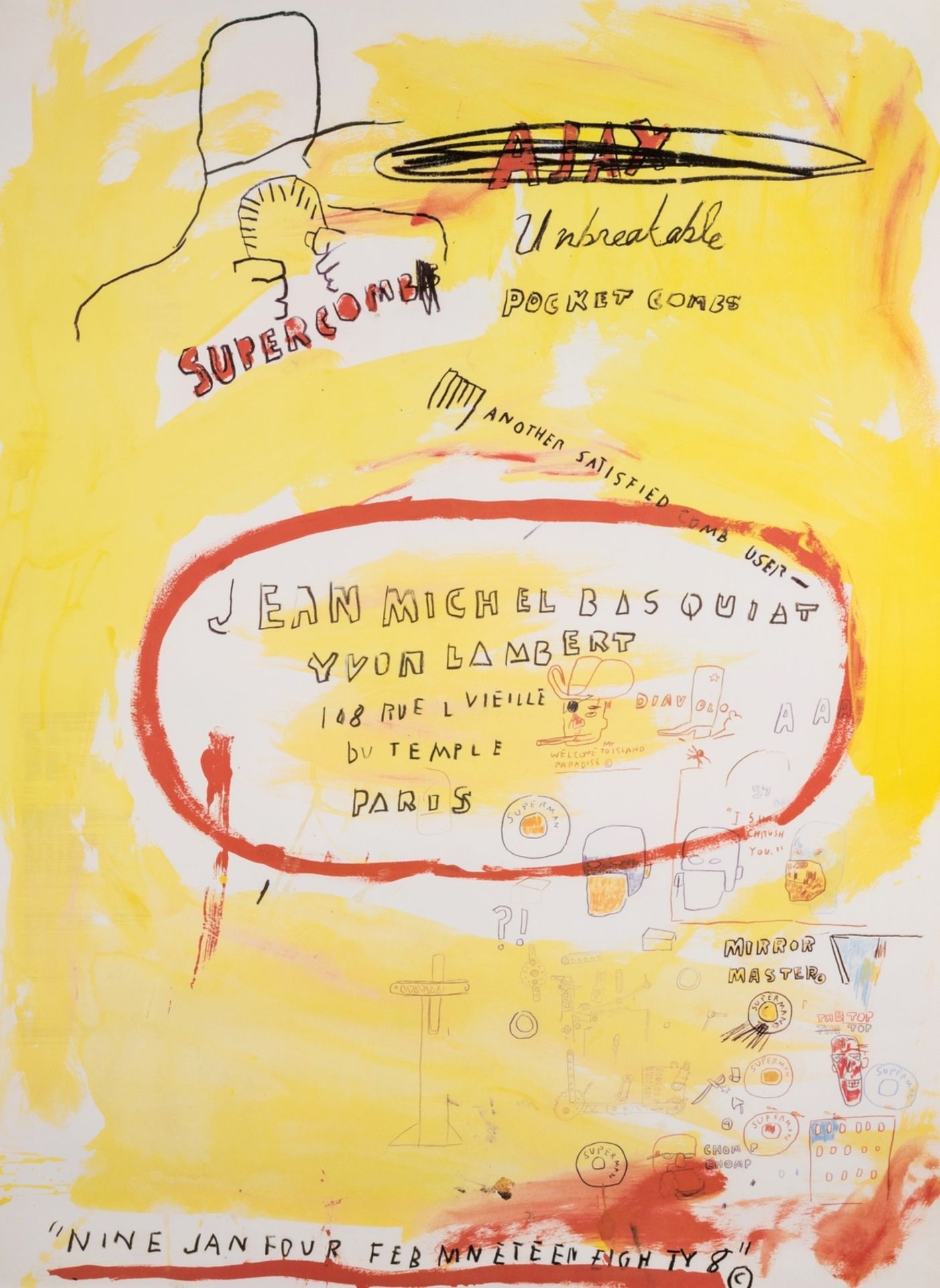 Jean-Michel Basquiat (1960-1988) after. Supercomb 1988