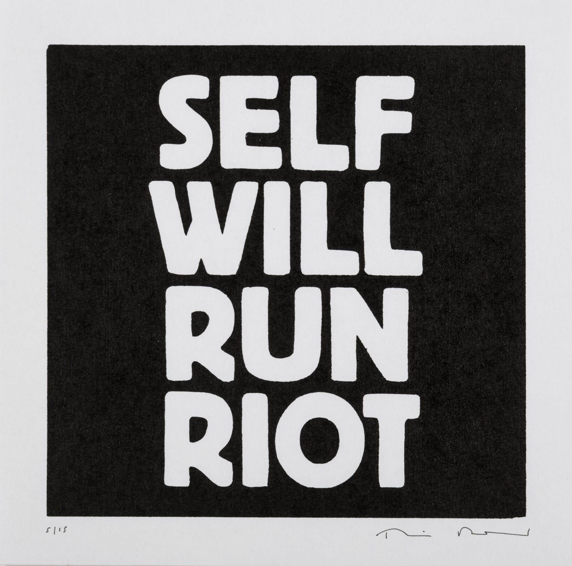 δ Tim Fishlock (b.1973) Self Will Run Riot