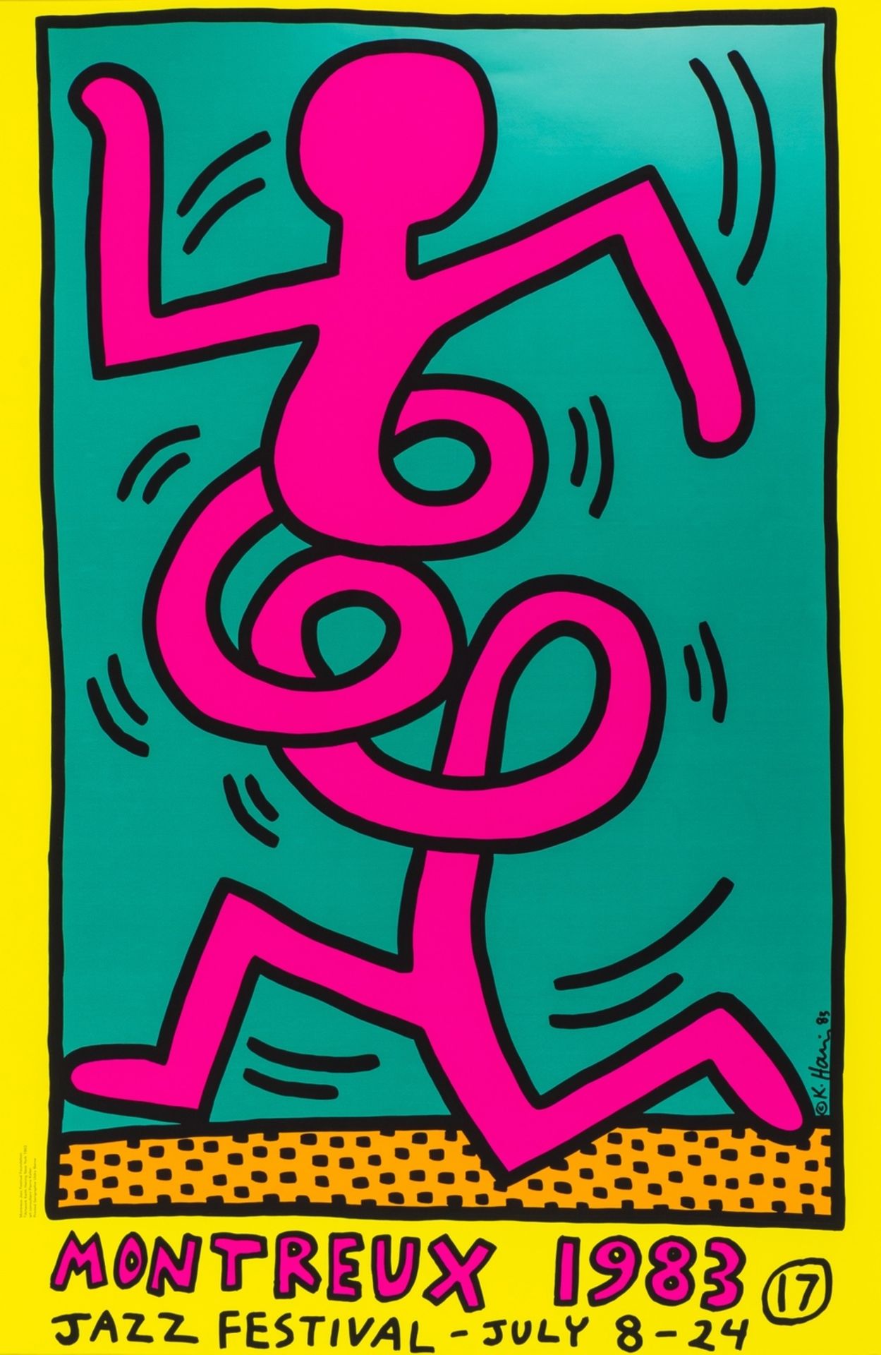 Keith Haring (1958-1990) Montreux 1983 Pink, Green and Yellow (Döring & Osten 8, 9, 10) - Bild 2 aus 4