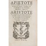 Aristotle. Moralia Magna, Venice, Aldus Manutius's heirs and Andrea Torresano, 1552.