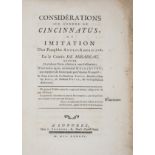 Mirabeau (Gabriel-Honoré de Riquetti, comte de) Considérations sur l'ordre de Cincinnatus, ou …