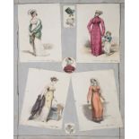 James Watt's family fashion plates.- Album of fashion plates, numerous engraved fashion plates …