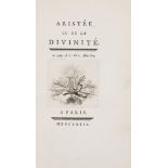 [Hemsterhuis (Frans)] Aristée, ou de la Divinité, first edition, Paris [i.e. Haarlem or The …