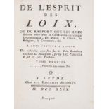 Montesquieu (Charles Secondat, Baron de) De L'Esprit des Loix, ou du Rapport que les Loix..., 2 …