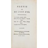 [Hemsterhuis (Frans)] Alexis ou l'age d'or, first edition, Riga, Johann Friedrich Hartknoch, 1787.