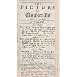 Quakers.- Bugg (Francis) The Picture of Quakerism drawn to the life. In two parts., first edition, …
