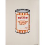 δ Banksy (b.1974) Soup Can (White/Orange/Raspberry) (Signed)