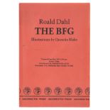 Dahl (Roald) The BFG, uncorrected proof copy, cut signature of the author, 1982.